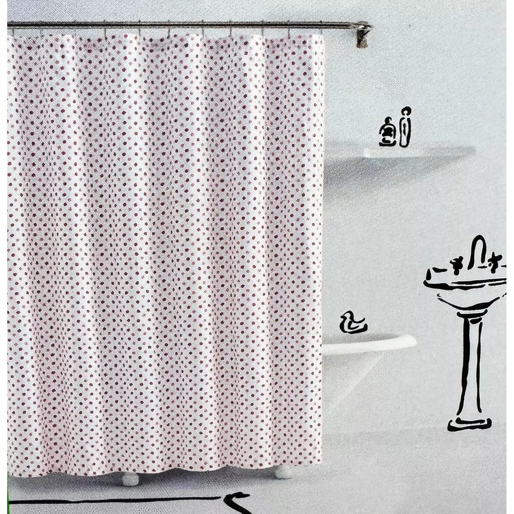 Kate Spade Shower Curtain Unisex 72x72 Fiesta Dots NWT Floral Cotton Modern